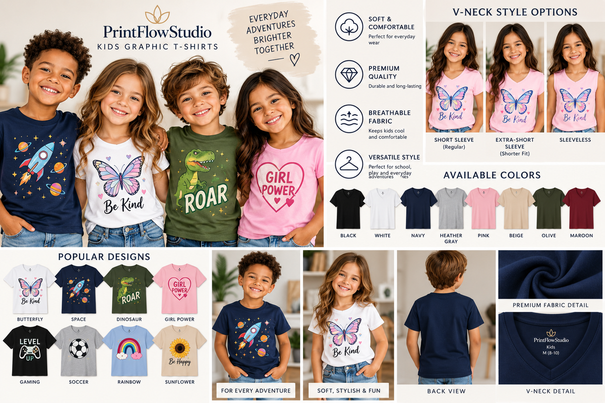 Kids' T-Shirts & Hoodies – PrintFlowStudio physical products