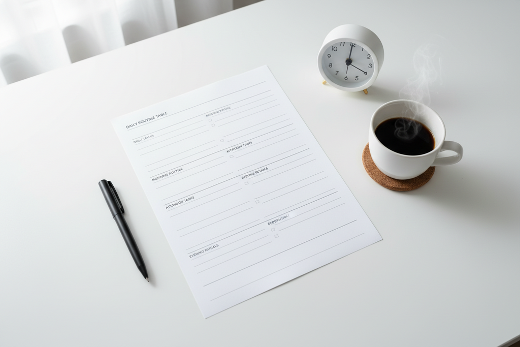 Daily Routine Table