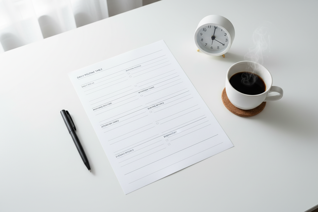 Daily Routine Table
