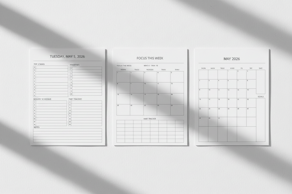 Daily Weekly Monthly Planner Bundle