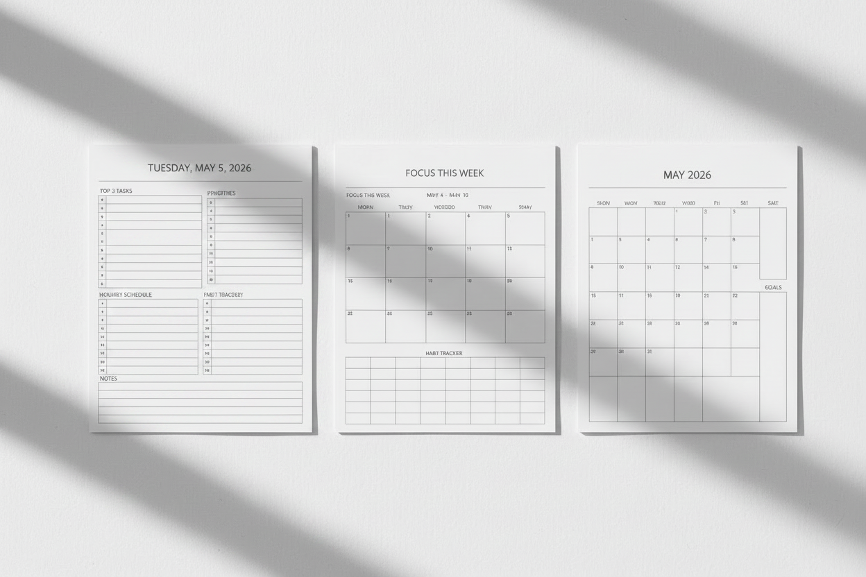 Daily Weekly Monthly Planner Bundle