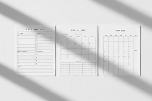 Daily Weekly Monthly Planner Bundle
