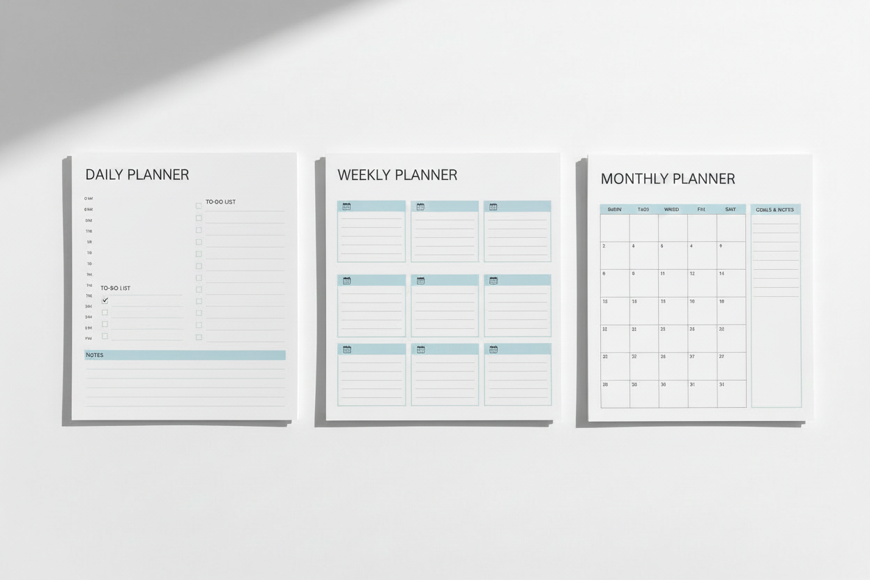 Daily Weekly Monthly Planner Bundle