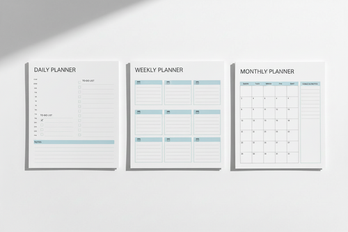 Daily Weekly Monthly Planner Bundle