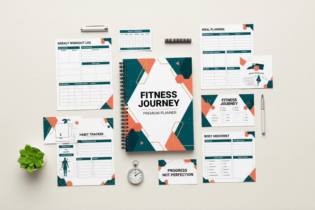 Progress Tracker Fitness Planner Bundle