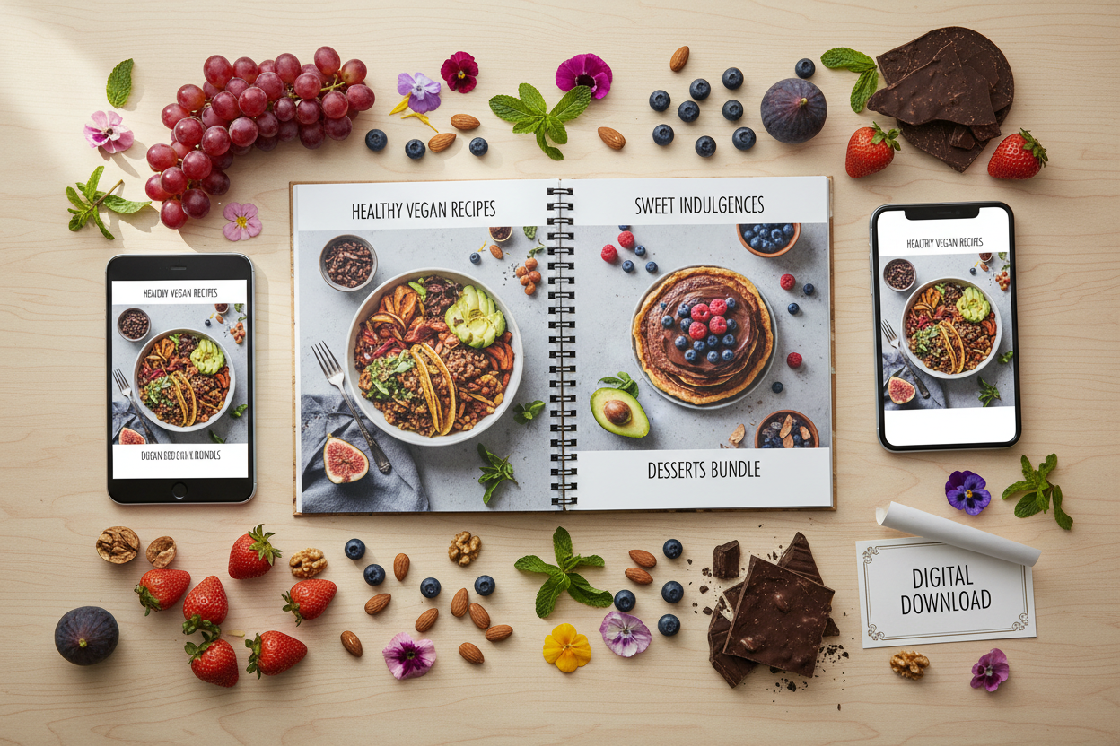 Healthy Vegan Recipes & Desserts Bundle