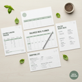 Functional and Practical Healthy Meals Planner printable digital template