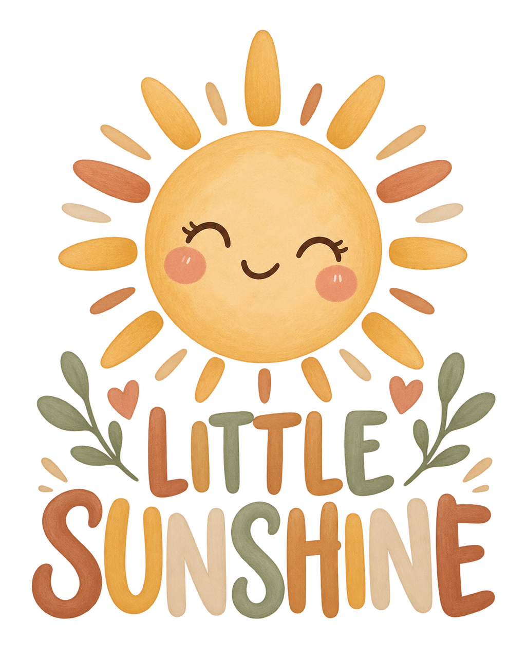 PrintFlowStudio Little Sunshine baby bodysuit artwork