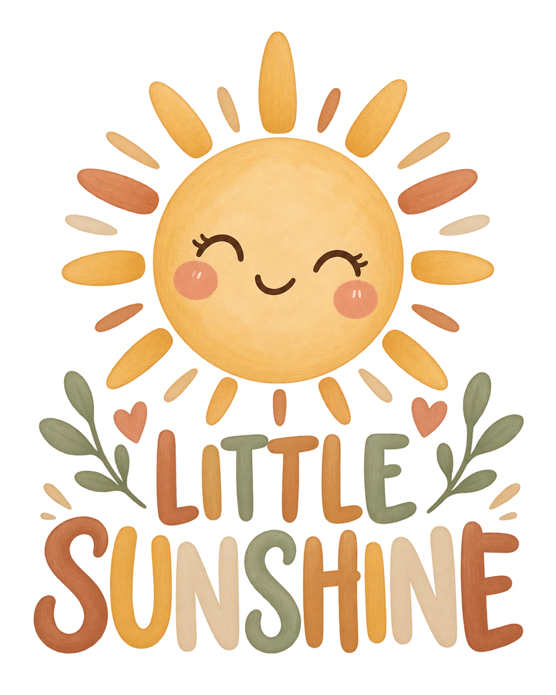 PrintFlowStudio Little Sunshine baby bodysuit artwork