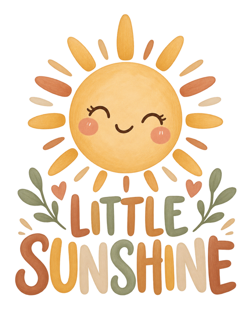 PrintFlowStudio Little Sunshine baby bodysuit artwork