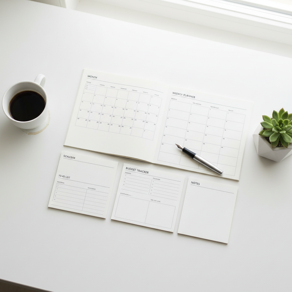 Monthly Planner Bundle Mockup