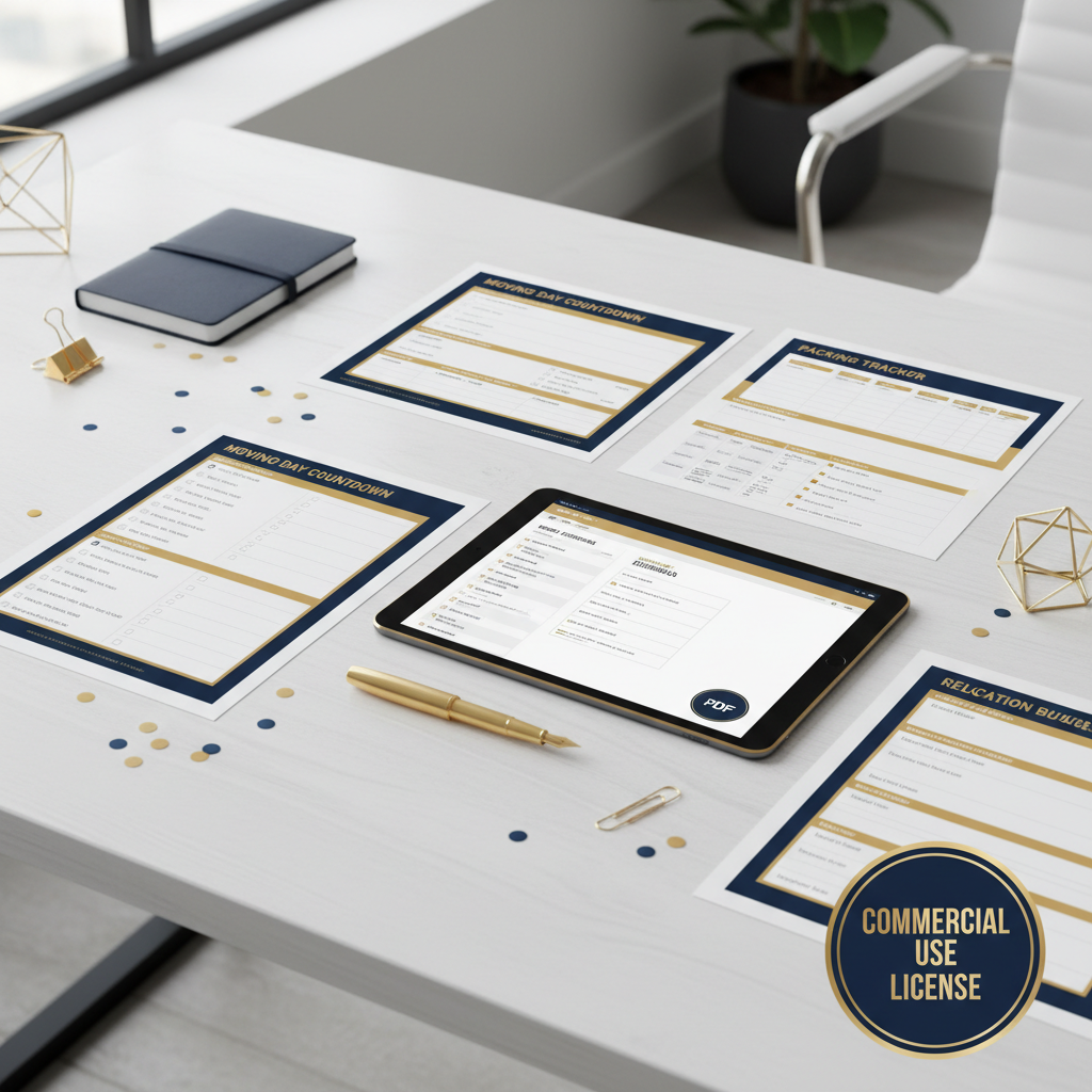 Moving & Relocation Planner – Commercial Use Mockup