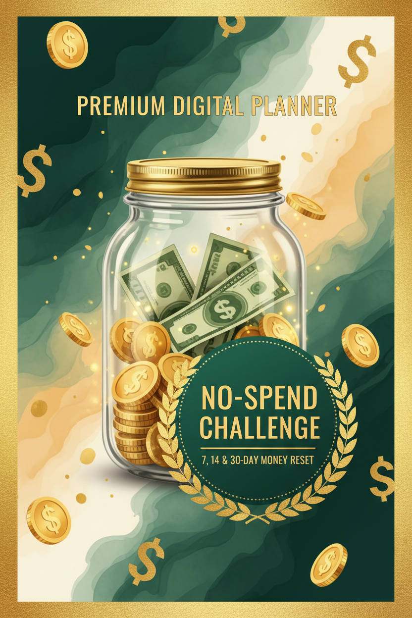 No-Spend Challenge Planner Cover