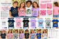 PrintFlowStudio kids short-sleeve V-neck T-shirts with eight designs colors and size guide