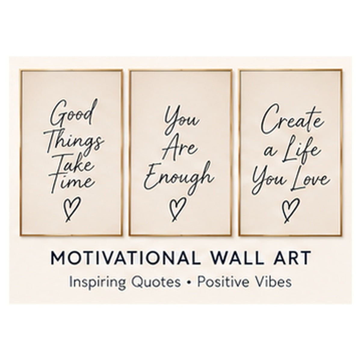 PrintFlowStudio motivational wall art showcase