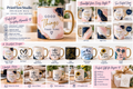 PrintFlowStudio Signature Mug 11 oz and 15 oz designs lifestyle and gift showcase