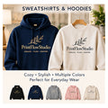 PrintFlowStudio sweatshirt and hoodie product showcase