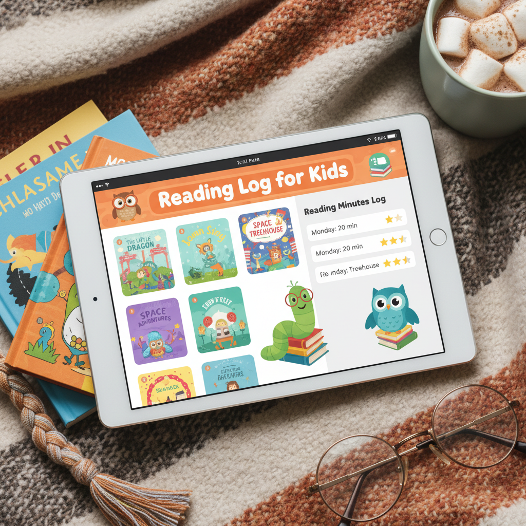 Reading Log for Kids Mockup