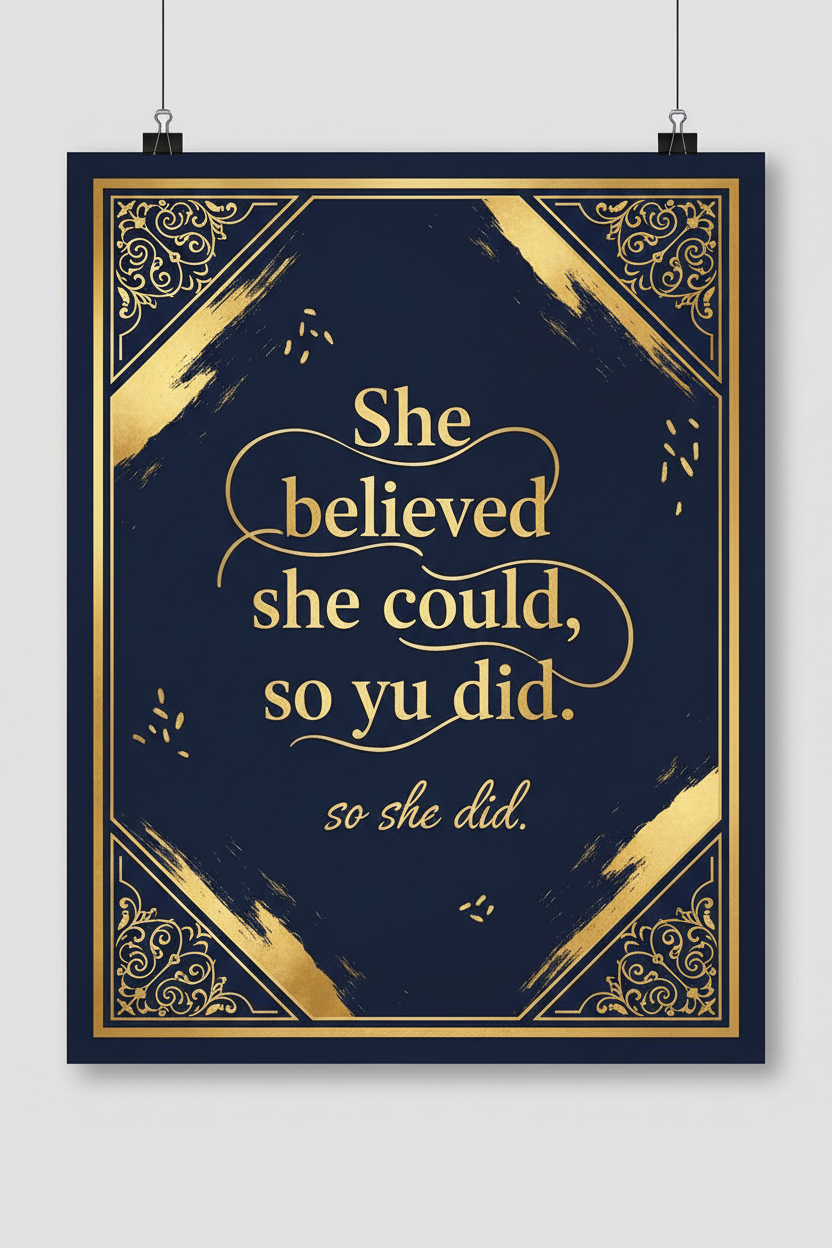 She Believed She Could Wall Art