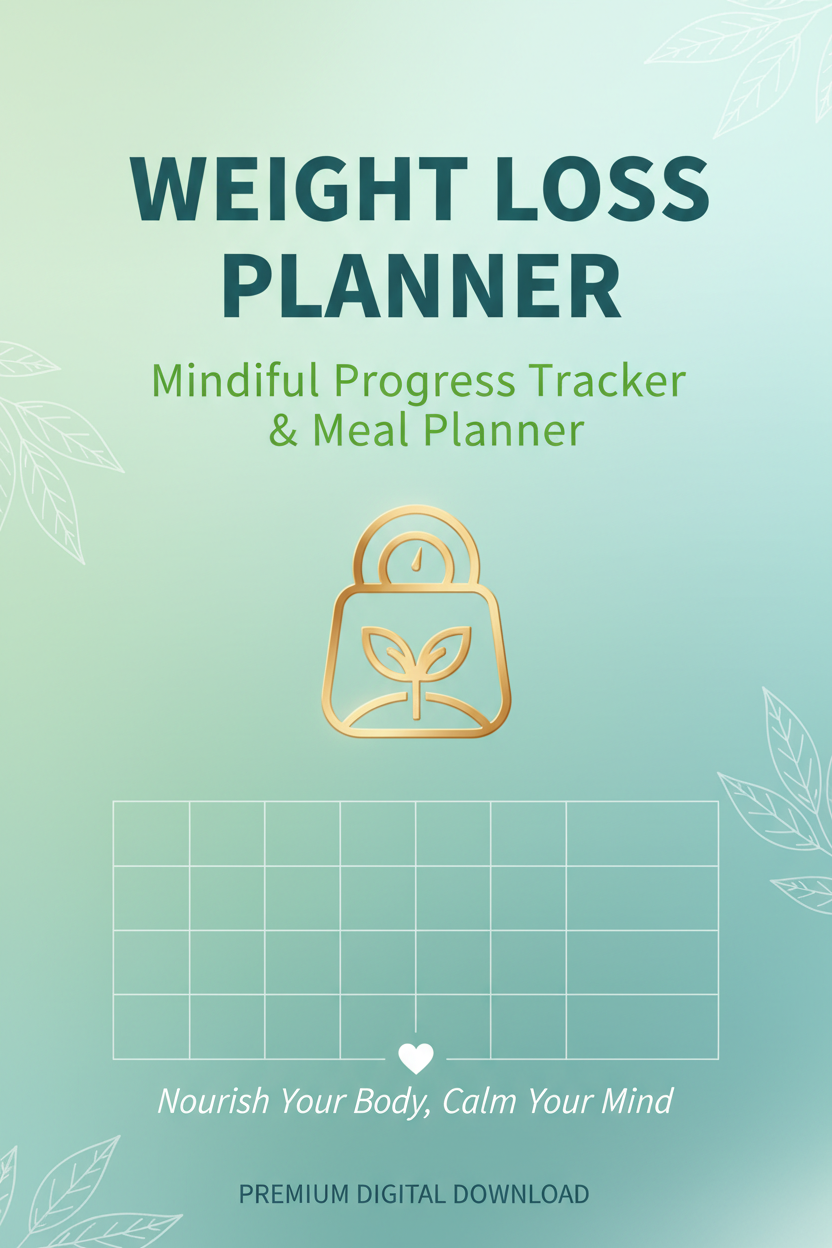 Weight Loss Planner – Mindful Progress Tracker & Meal Planner